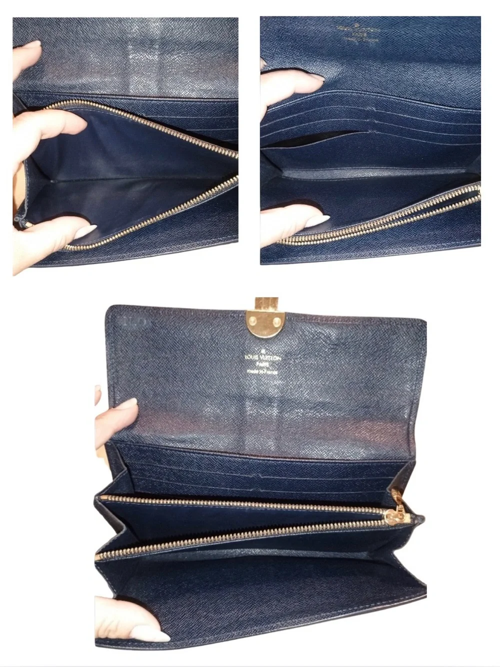 LOUIS VUITTON Mini Lin Monogram Clasp Wallet & Dust Bag, Authentic. EUC